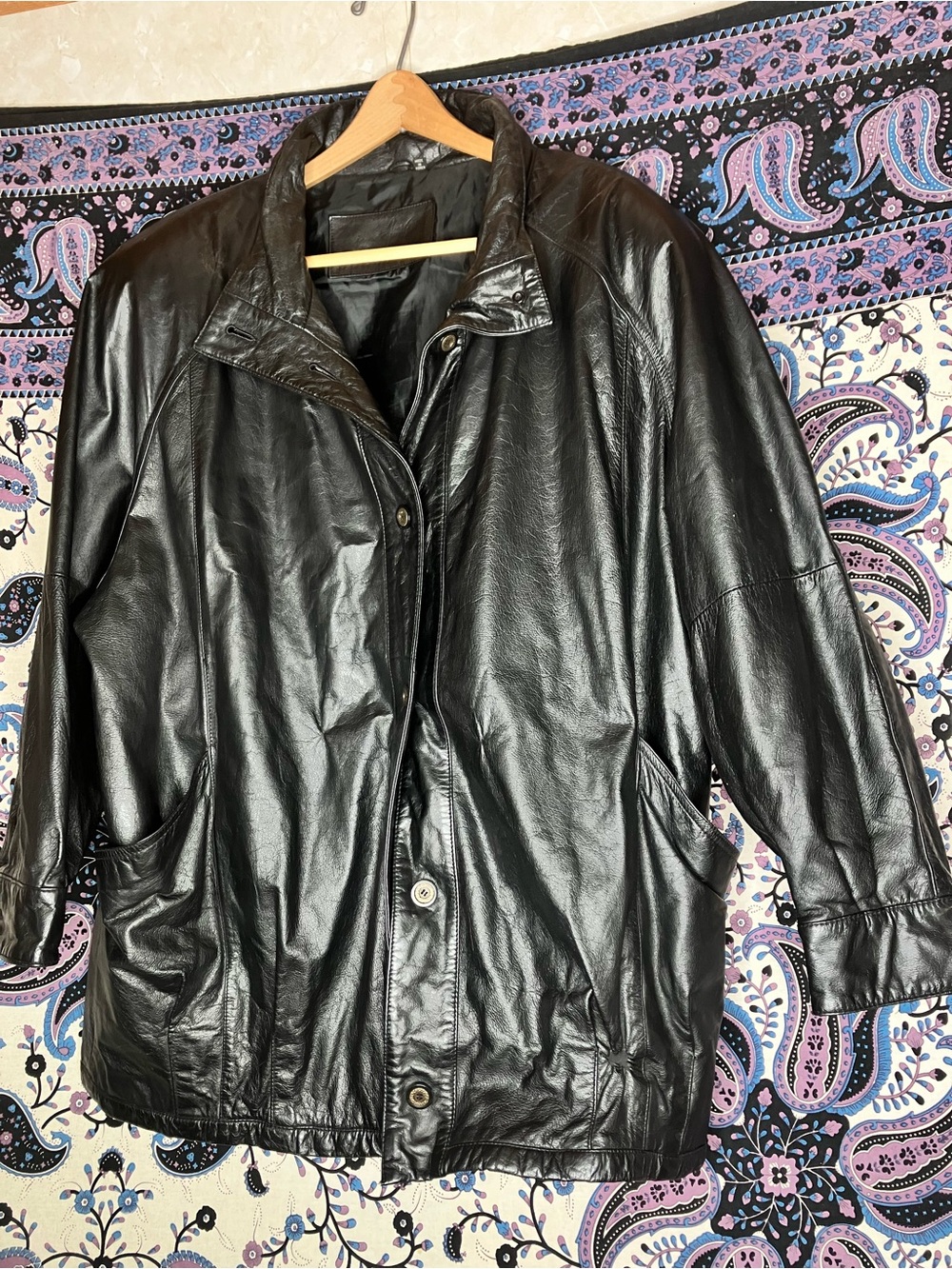 Jacqueline Ferrar VTG black Leather coat